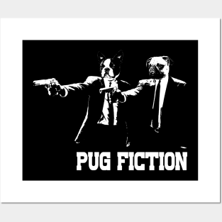 PUG FICTION_white Posters and Art